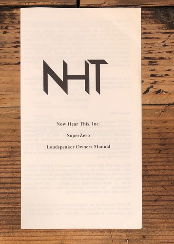 Nht model superzero speaker - superzero,