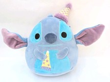 Disney Stitch Birthday Squishmallows 8” Birthday Hat Kelly Toys VGC 