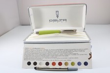 Vintage DELTA Mini Trend Green Rollerball Pen (Original Case & Refills)