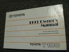 1993 Toyota T100 Pickup Truck Owner Operator Manual User Guide DX SR5 xo