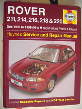 HAYNES WORKSHOP MANUAL ROVER 211 214 216 218 220 95-99 N-V PETROL DIESEL 3399