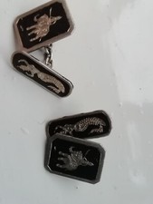 Vintage Siam silver cufflinks