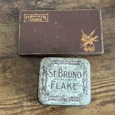 Vintage Tobacco Cigar Tin St Bruno Manikin Cigars Small Vintage Advertising