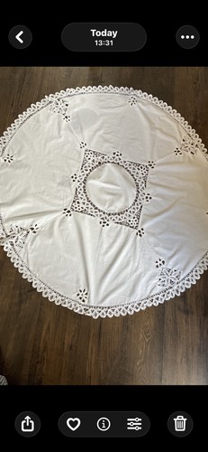 Vintage white cotton openwork - white, cotton/openwork