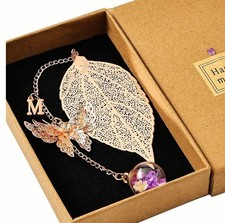 Rose Gold Butterfly Bookmark