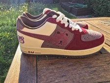 Gold Member Burgandy Cream Custom Trainers Size 9.5 Brand New In Box