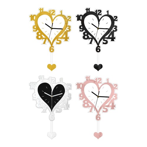 Wall clock heart - wall, shaped
