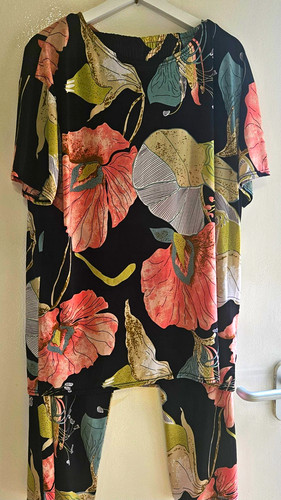 Women black floral - black, wide-leg