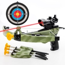Kids Army Crossbow Set With Arrows Target Toy Archery Play Cross Bow Hunting Gun
