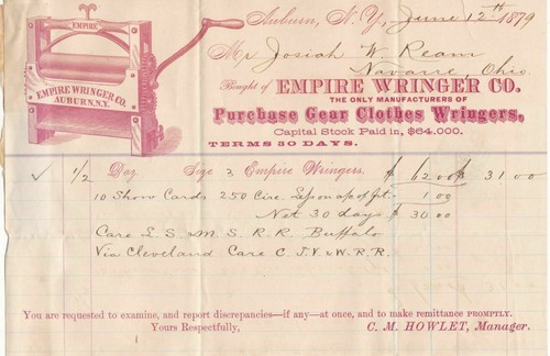 Empire wringer co - u.s.a.,