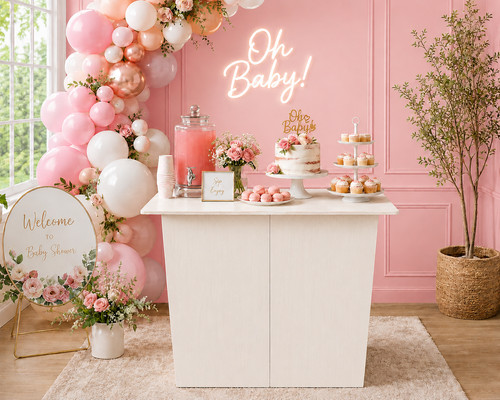 Unpainted party cart dessert - party,