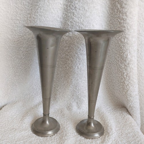 Pair vintage pewter - pair,