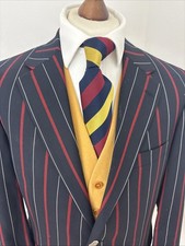 Gurteen Mens Boating Striped Blazer Jacket Cruise Mod Races Event 40S