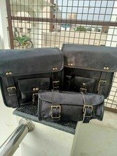 Genuine black leather - black,