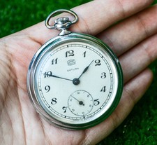 1940's Vintage GERMAN Military Mechanical Pocket watch UMF RUHLA SATURN WW2