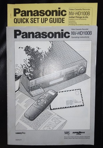 Panasonic hd100b vcr - panasonic,
