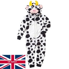 World Book Day Cow 1Onesie Onezi Boys Girls Christmas Nativity Fleece Jumpsuit