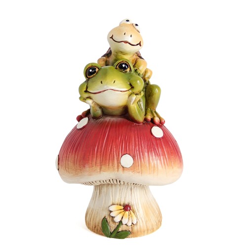Turtle riding frog statue - statue, on