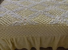 Vintage yellow white double - yellow,
