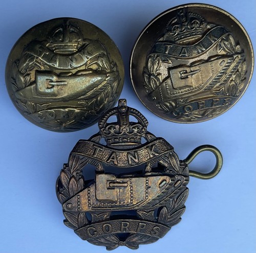 Ww1 tank corps collar badge - kc,