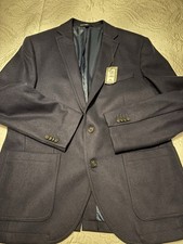 M&S Men’s 44inch Regular Fit Blazer Style Jacket Wool Viscose Mix Navy Blue Bnwt