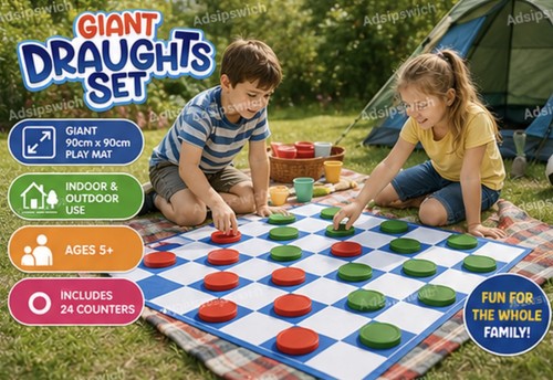 Giant draughts set - draughts,
