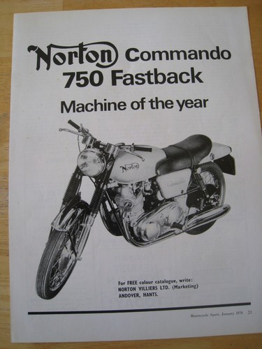 Norton commando 750 fastback - norton,