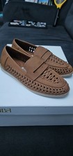 Boys Brown Woven Loafer Size