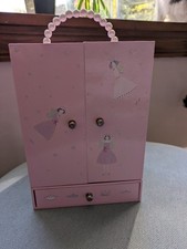 Childs Pink Musical Jewellery Wardrobe