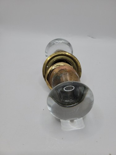Antique crystal glass - glass, round