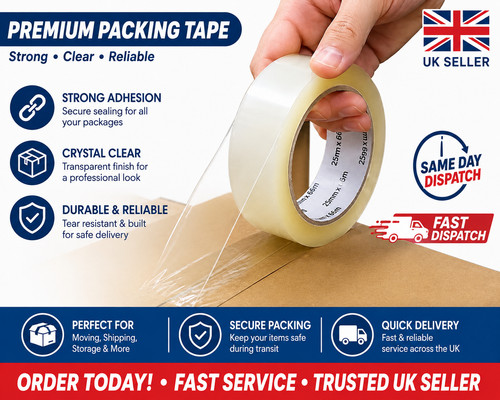 Clear packing tape - 1",