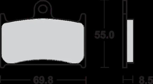 Sbs sintered front brake pad - front,