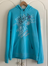 Vintage Billabong Blue Surfer Graphic Print Hoodie - Kangaroo Pocket Size Large