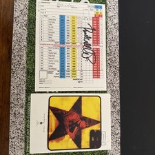 Paul Weller Autographed Golf Score Card with Post Card with note from his MaM 