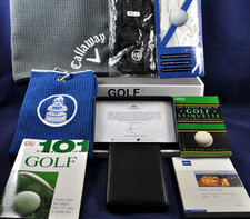 Various Collectable GOLF BOOKS GLOVES LEATHER SCORE CARD PLAYER TOWEL Mix Lot