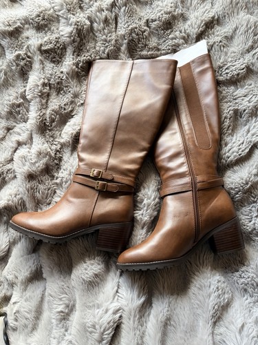 Boots tan extra wide fit - uk,