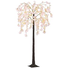 HOMCOM 450 LED Light Decorative Artificial Blossom Tree - Pink