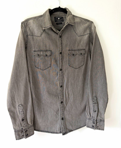 Zara man grey denim western - man,