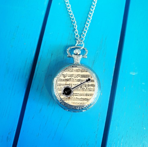 Banjo pocket watch - banjo, watch.
