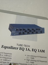 TUBE TECH EQUALIZER EQ 1a EQ 1am Dealer Spec Sheet LYDKRAFT APS DENMARK