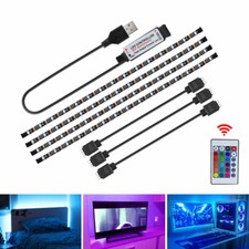 TV Backlight LED Strip Lights USB RGB 5050 Lighting Strips + Remote Control UK