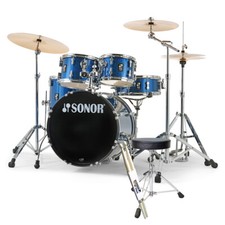 Sonor AQX Studio Set BOS Blue Ocean Sparkle Drum Kit + keepdrum accessories
