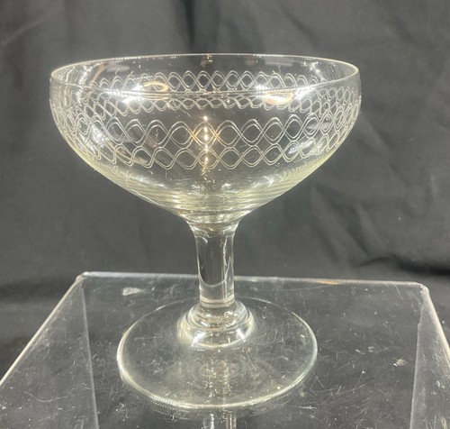 Vintage etched champagne - etched,
