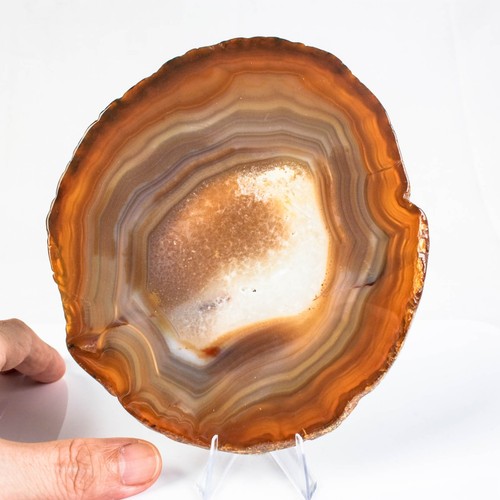 223g 142mm natural agate slice - natural,