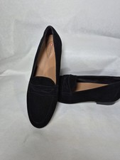 Clarks Unstructured Black Slip On Suede Loafers Size UK 8 D EU 42 BRAND NEW