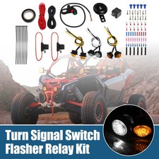 1 Set UTV ATV SXS Scooter LED Turn Signal Horn Kit Street Legal Handlebar Switch