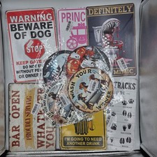10x Assorted Metal Tin Signs