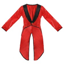 RED SEQUIN TAILCOAT DANCE SHOW