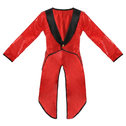 Red sequin tailcoat dance show - red,