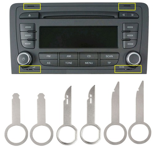 6pcs car radio - removal, pin